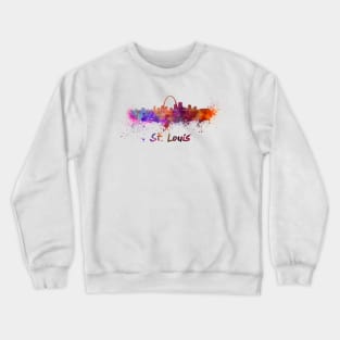 St.louis skyline in watercolor Crewneck Sweatshirt